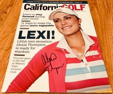 Lexi Thompson autographed signed autograph 2012 California Golf LPGA magazine