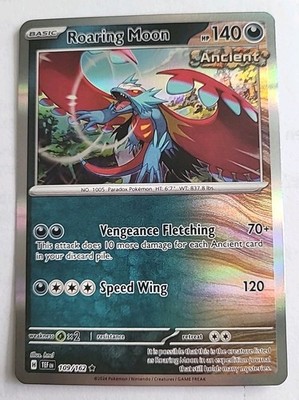 2024 roaring moon pokemon card - ex 124/182 - Paradox Rift - Ancient Pokemon - Double Rare Violet Promo Cards Roaring Moon ex Roaring Moon HP140 2024 *Ancient*