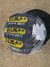 ENCORE WIRE, 12/2 MC-AL, 790210821030, METAL CLAD CABLE BLACK/WHITE  250 FT