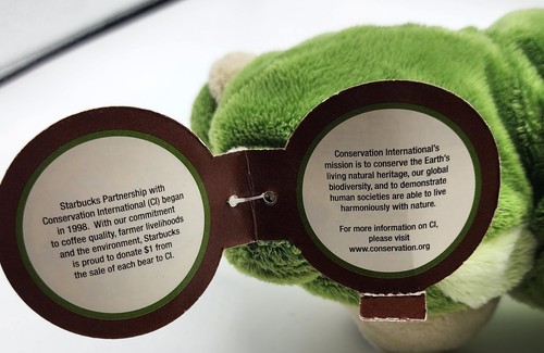 Starbucks Halloween Bearista Bear 2005 Frog 39th Ed. Endangered Wild Life Green - Picture 4 of 5