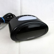 Sharp LCD Digital Alarm Clock SPC040 Battery Backup Black Snooze Light Tested