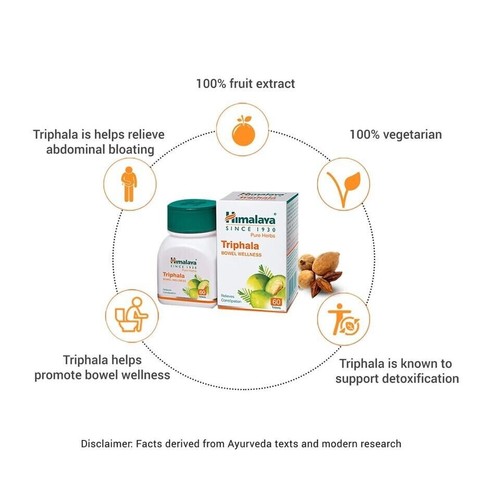 Himalaya Wellness Triphala Bowel Wellness |Relieves constipation| - 60 Tablets - Picture 6 of 6