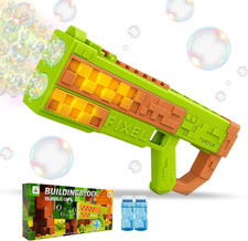Bubble Gun, Automatic Bubble Blaster with LED Light Easy Refill Bubble