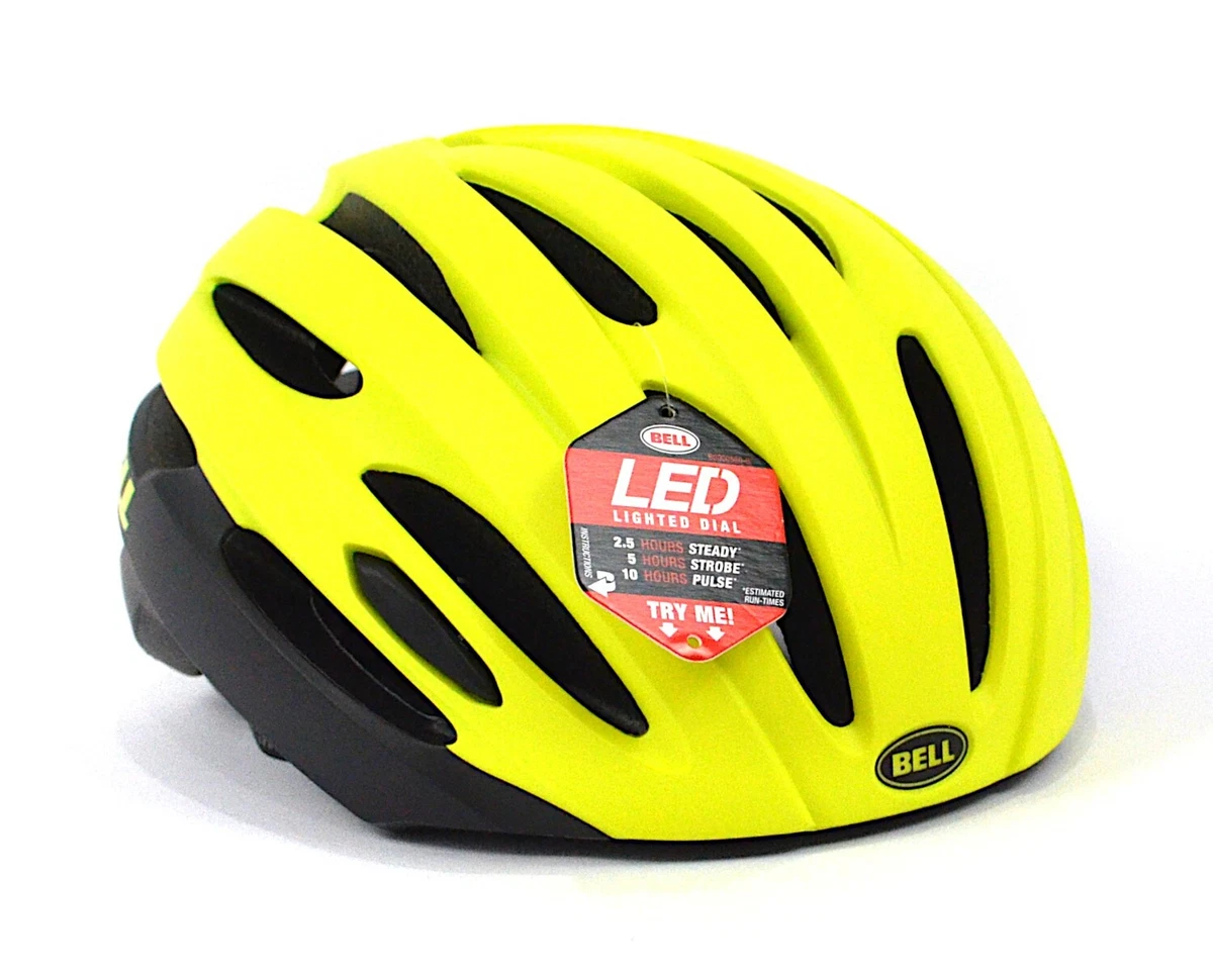 Ex Display Bell Avenue Led Road Bike Helmet M L Hi Viz Black SRP