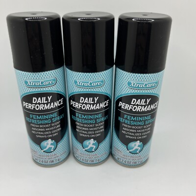 XtraCare Daily Performace Feminine Refreshing Spray,Fresh Boost Scent 2oz 3 Pack