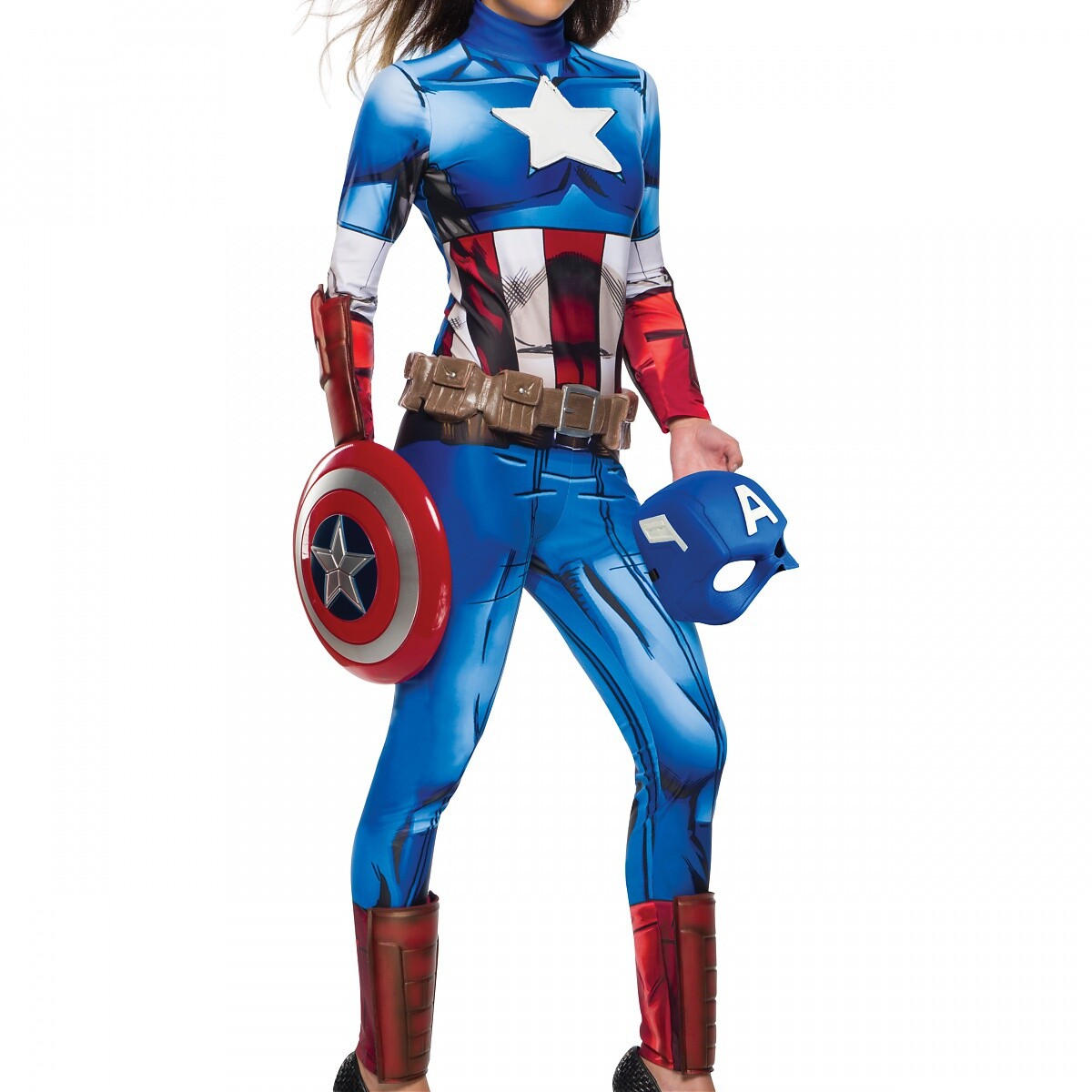 Женский карнавальный костюм Captain America Costume Marvel Universe Hallowe...