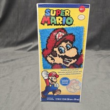 Dimensions Nintendo's Super Mario Brothers Latch Hook for Beginners 12"x12'