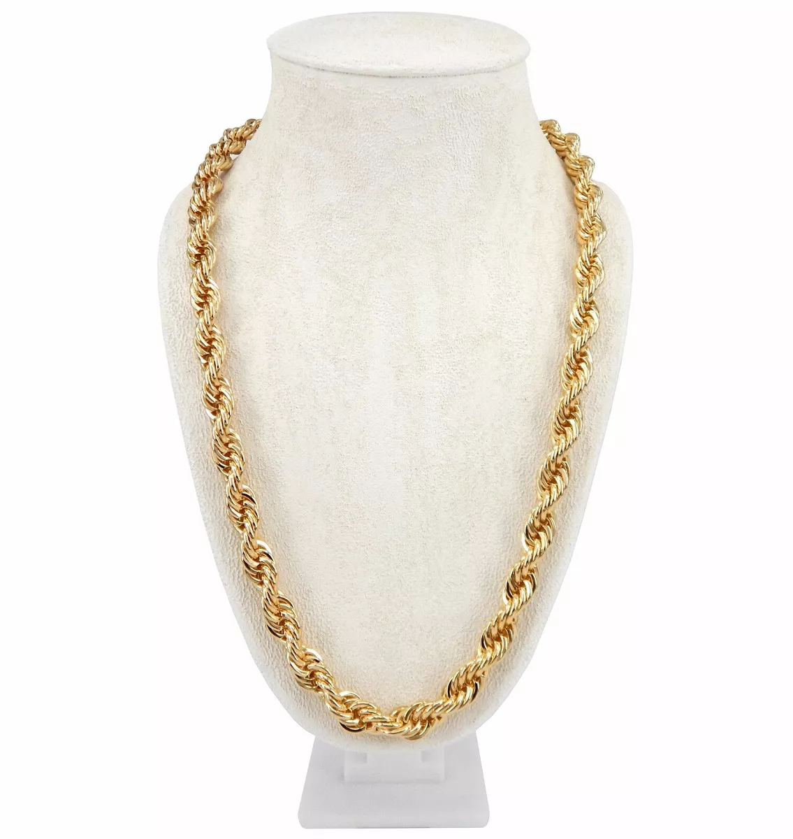Men s 9mm Rope Chain Hip Hop RUN DMC 14K Gold Plated Necklace 20