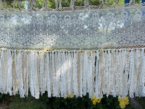 Custom Crochet Kitchen Curtain Shabby Lace curtain Kitchen Valance - Picture 6 of 8