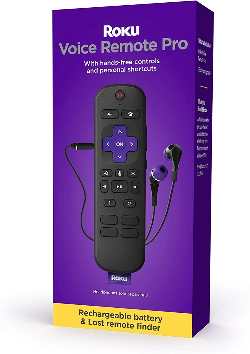 Roku Voice Remote Pro Rechargeable voice remote with TV controls