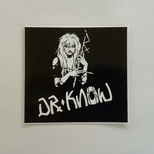 Dr Know Sticker Vinyl Decal 4" X 4" Window Bumper The Clash Adicts (350)