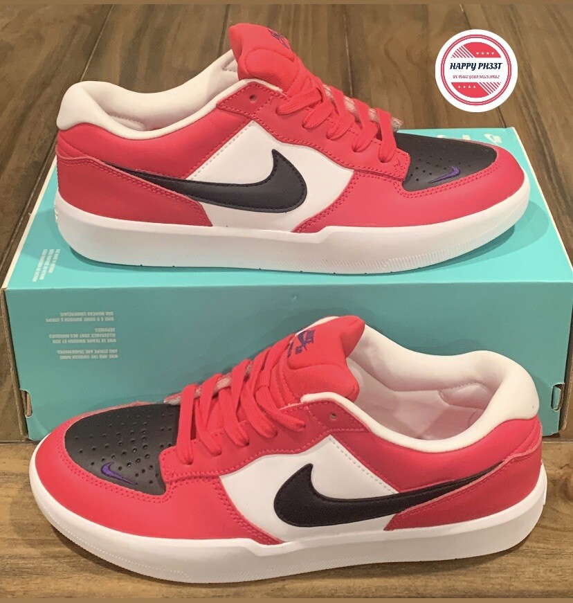 Nike SB Force Rush Pink White Black Mens 11.5 DH7505-600  (NO BOX) Nike Force 58 Premium SB Rush Pink DH7505-600 Size 11.5M  main image 3