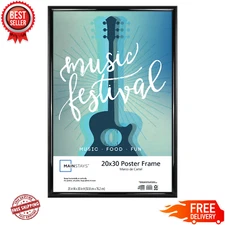 20" x 30" Trendsetter Poster and Picture Frame Home Office Wall Decor, Black