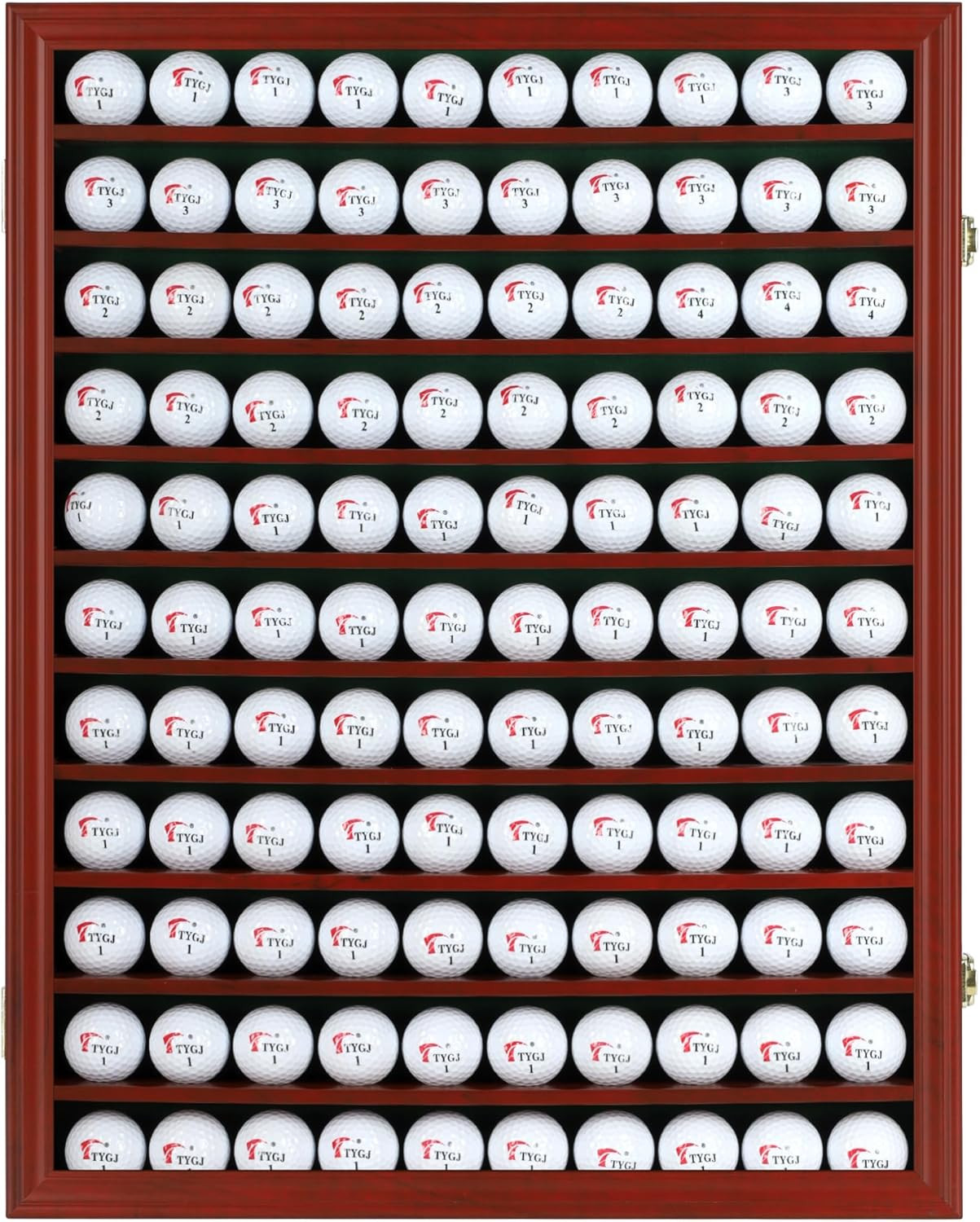 110 Golf Ball Display Case Wall Cabinet Holder Shadow Box Acrylic Door UV Protec