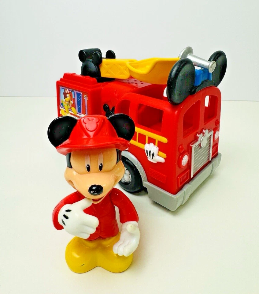 Camión de bomberos Mickey Mouse Clubhouse Toy Save the Day 2011 vehículo y figura funcionando Foto 2 de 4