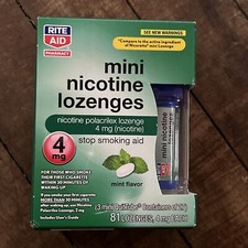 Rite Aid Mini nicotine Lozenges 4mg 81 Count Mini Flavor Exp 11/24