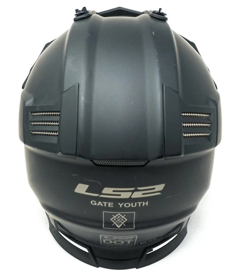 Casco de moto todoterreno/motocross LS2 "Gate Youth" (juventud, talla pequeña] - negro Foto 4 de 4