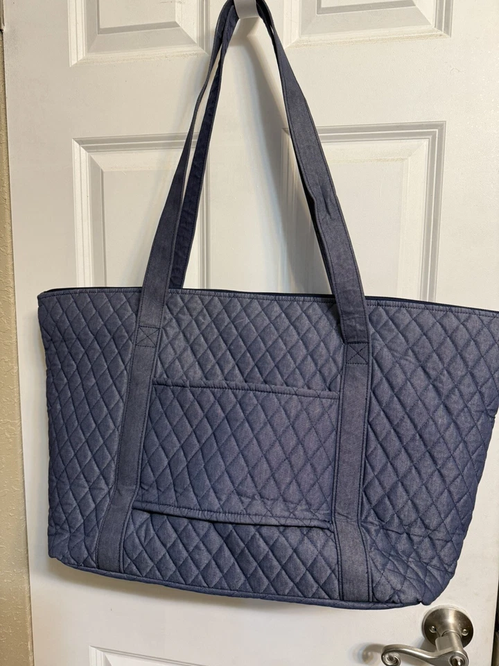 Bolso de viaje VERA BRADLEY Grand Weekender Moonlight azul marino 24x14x8 manga trolley Foto 4 de 4