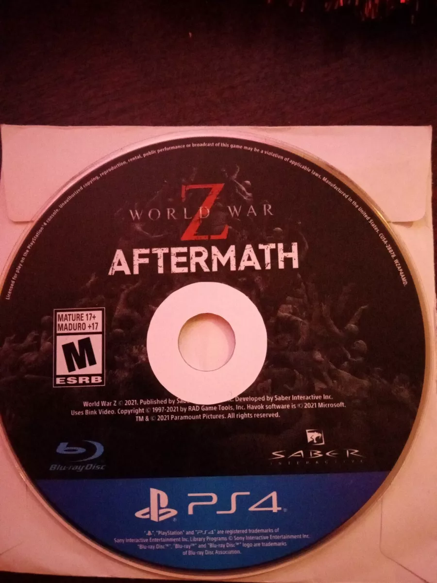 World War Z - Replacement PS4 Cover and Case. NO GAME!!