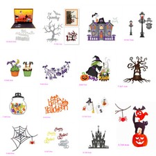 Halloween Pumpkin Witch House Spider Metal Stencil Cutting Dies Diy Scrapbooking