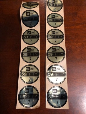 1 Dozen 59fifty New Era Cap Fitted Size 7 Gold Stickers Ebay