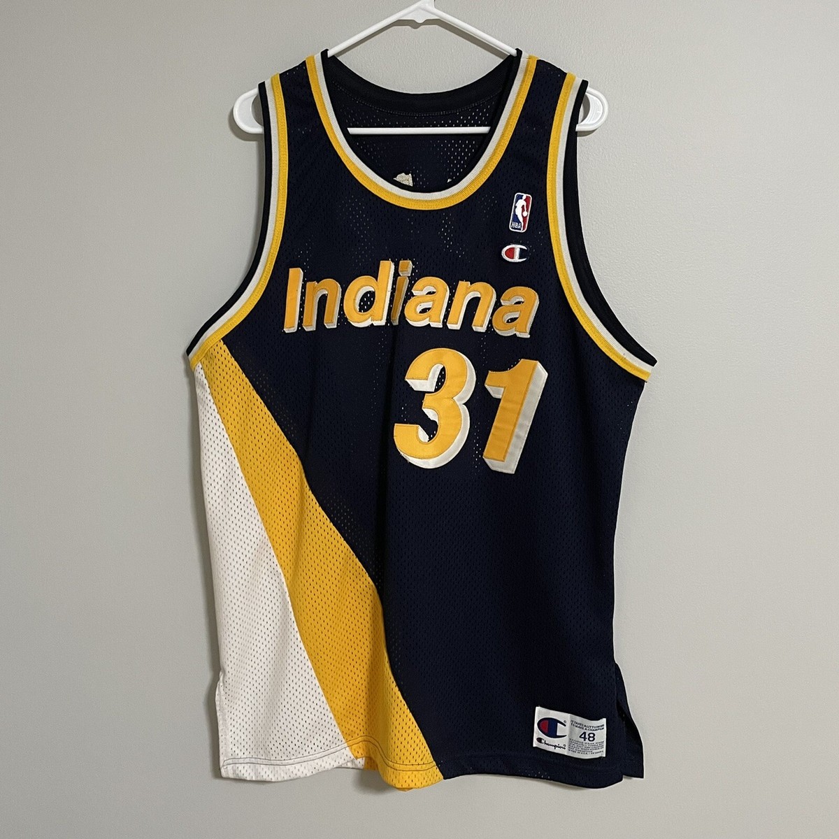 NBA チャンピオン　インディアナ・ペイサーズ ミラー 31 XL Vintage Reggie Miller Indiana Pacers Champion Jersey NBA #31