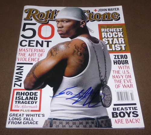 50 CENT SIGNED ROLLING STONE MAGAZINE ISSUE #919 APRIL 3, 2003 CURTIS JACKSON - Picture 1 of 1