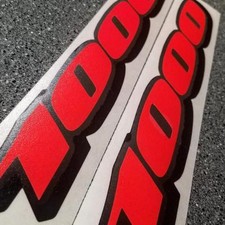 Set di due 1000 GSXR Neon rosso fluorescente decalcomanie adesivi adesivi 1000