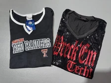 Combo Lot of 2 Women’s Texas Tech Red Raiders Short-Sleeve Shirts NWT Medium