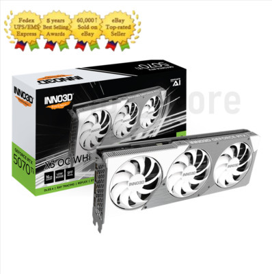 [新品未開封]INNO3D GeForce RTX5070Ti X3 OC WH INNO3D GeForce RTX 5070 Ti OC D7 16GB X3 WHITE Gaming Graphics
