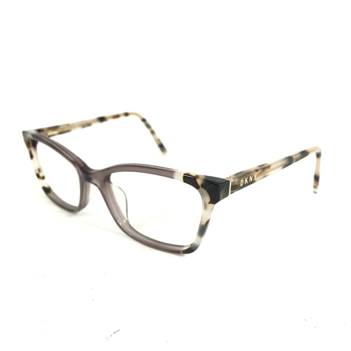 DKNY DK5034 101 IVORY TORTOISE CAT EYE EYEGLASSES FRAMES 53-17-135 DKNY Eyeglasses Frames DK5034 101 Clear Purple Brown  main image 2