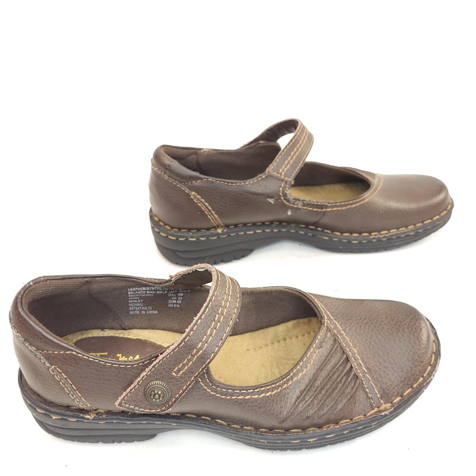 Thom McAn Shaley Shoes Brown Leather Mary Jane Strap … Gem