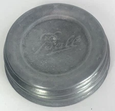 Vintage Ball Or Atlas Zinc Cap Lid Reg Mouth Mason Canning Jar With Glass Insert