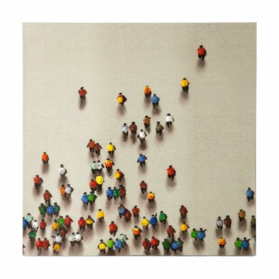 Öl-Wandbild Multistation 90x90 Acrylfarbe Leinwand Kunst Multi Holzkeilrahmen
