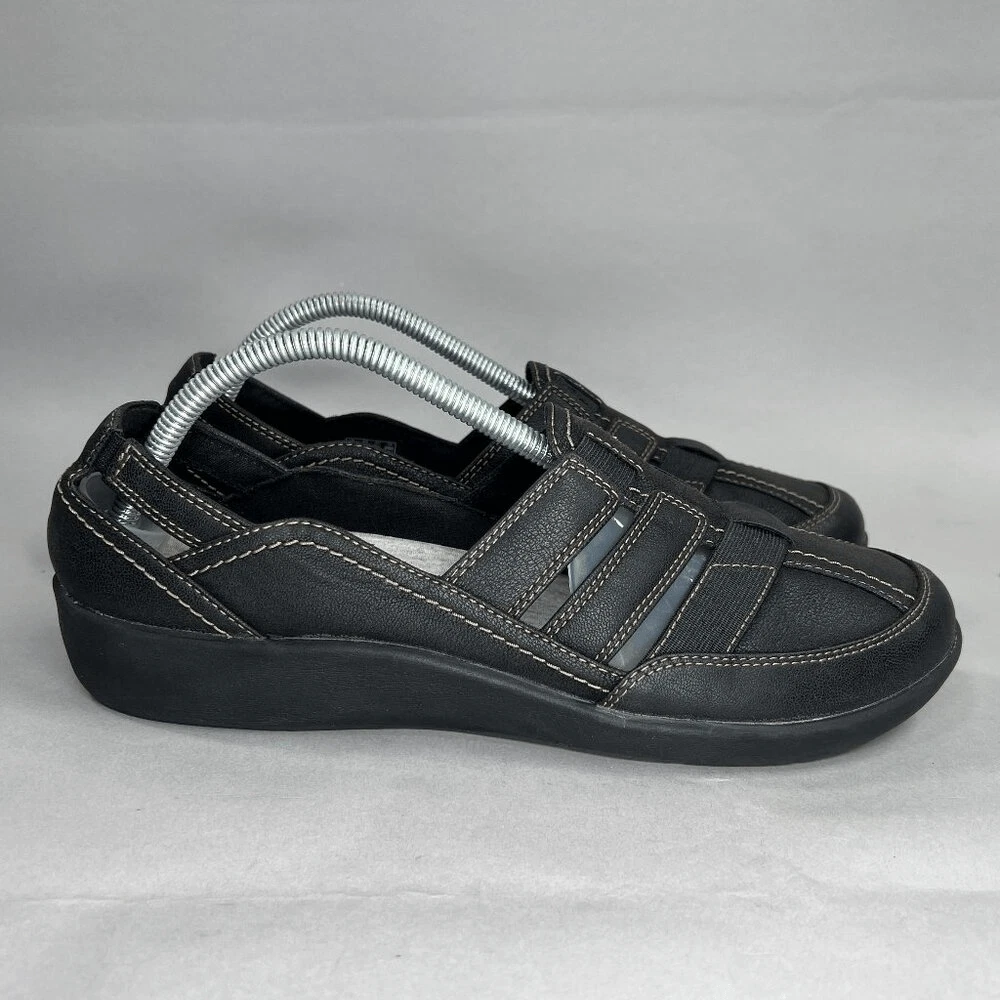 Sandali Clarks Cloudsteppers Sillian Stork donna taglia 11 neri slip on