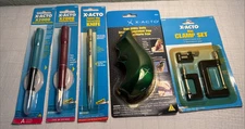 Vintage lot X-Acto knives USA X2000 Pocket Clip Mini Clamp Set Utility LOT 5 NEW