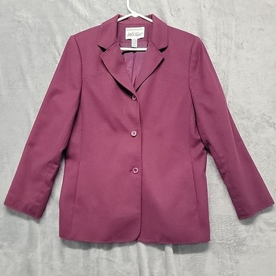 Lord & Taylor Wool Cashmere Blend Single Breasted Jacket Blazer Sz 16 Vintage