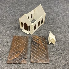 VINTAGE PLASTICVILLE CHURCH KIT CC-9 USED Complete Partly Glued PV041225-06