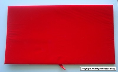 RED  Velvet Jewelry display Pad FULL SIZE 14'' x 7 1/2'' X 1/4''  Pin to it JD016