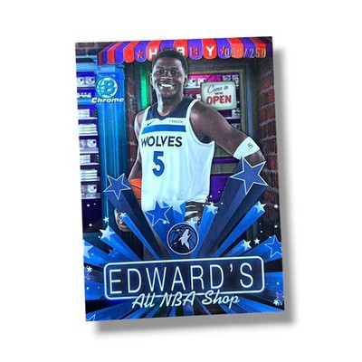 Anthony Edwards Purple Refractor 96/250 2025 Bowman Hobby Stars HS-14