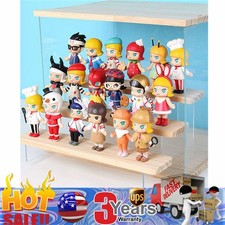 Clear Acrylic Display Case Countertop Box Organizer Stand Dustproof Showcase USA