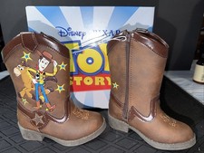 Disney Toy Story Woody Pull-on Zip Up Cowboy Western Boot Brown Toddler Sz. 5
