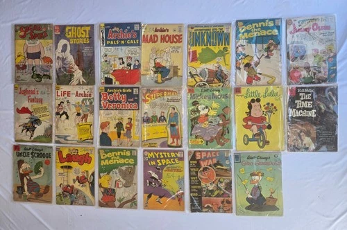 20 Vintage 10¢–12¢ Comics DC Dell Archie Disney Superman Silver Age Reader Lot