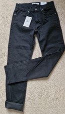 Zara Mens Black Slim Fit Jeans Size Uk 31 Waist
