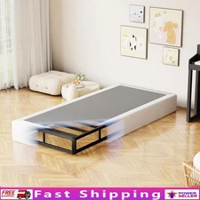 Heavy Duty Twin Bed Frame Supports 3500 lbs Tool Free Assembly Noise Free Design
