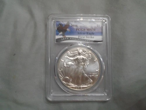 2016 American Silver Eagle * PCGS MS70 * 30th Anniversary * FIRST STRIKE *