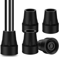 7/8" (22 mm) Cane Tips, 4-pcs Replacement Crutch Tips Thickened Rubber