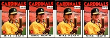 O-Pee-Chee Mike Heath St. Louis Cardinals (4) Card Lot - A REAL GEM – MAKE EV...