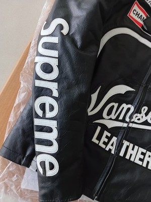 Supreme x Vanson Leathers Black Racing Jacket –Motorcycle Style