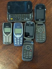 Mixed Lot of 5 Vintage Cell Phones   Parts Only  Added addition phone - 6 total